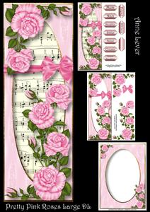 Pretty Pink Roses Large Dl