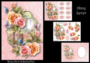 Rosy Glow & Butterflies