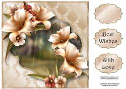 Magical Ivory Lilies 8x8