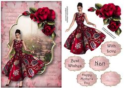 Ladies Day with Magenta Roses