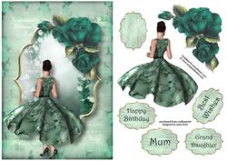 Ladies Day with Teal Roses