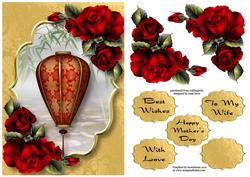 Fabulous Chinese Lantern & Red Roses