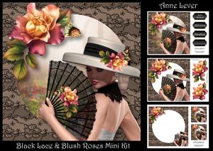 Black Lace & Blush Roses Mini Kit