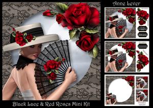 Black Lace & Red Roses Mini Kit