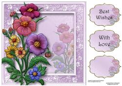 Beautiful Enamel Flowers 8x8 Quick Topper