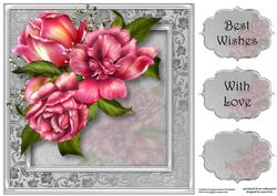 Gorgeous Glory Roses 8x8 Quick Topper