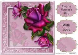 Gorgeous Twilight Roses 8x8 Quick Topper