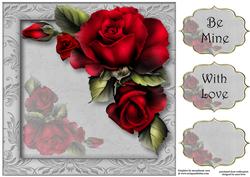Gorgeous Red Roses 8x8 Quick Topper