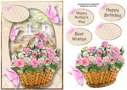 Butterfly Rose Basket