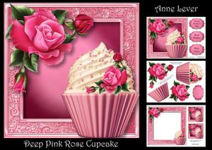 Deep Pink Rose Cupcake Mini Kit