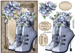 Steampunk Boots & Beautiful Blue Roses