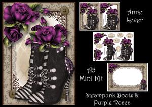 Steampunk Boots & Purple Roses Mini Kit