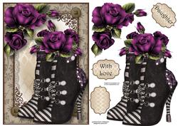 Steampunk Boots & Purple Roses
