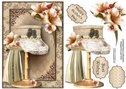 Steampunk Top Hat with Lace & Ivory Lilies