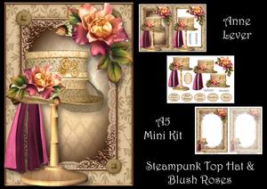 Steampunk Top Hat & Blush Roses Mini Kit