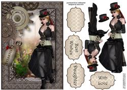 Black Steampunk with Decoupage