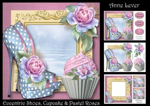 Eccentric Shoes, Cupcake & Pastel Roses Mini Kit