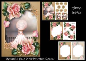 Pale Pink Downton Decor Roses Mini Kit