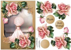 Pale Pink Downton Decor Roses