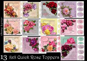13 8x8 Quick Rose Toppers Bumper Kit