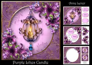 Purple Lilies Candle Mini Kit