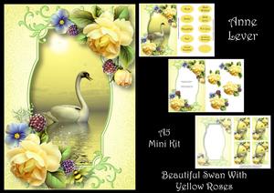 Beautiful Swan with Yellow Roses Mini Kit