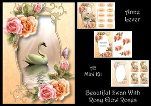 Beautiful Swan with Rosy Glow Roses Mini Kit
