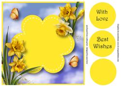 Daffodil 8x8 Quick Topper - Blank