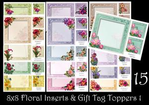 8x8 Floral Inserts & Gift Tag Toppers Bumper Kit Set 1