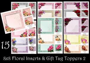 8x8 Floral Inserts & Gift Tag Toppers Bumper Kit Set 2