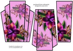 Art Deco Stacker Topper - Purple Orchid