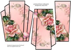 Art Deco Stacker Topper - Pale Pink Roses