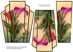 Art Deco Stacker Topper - Hot Calla Lilies