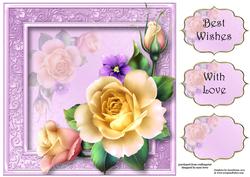 Yellow Spring Rose 8x8 Quick Topper