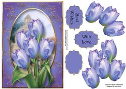 Beautiful Blue Tulips A5
