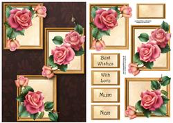 Downton Roses Frame Trio