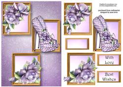 Spotty Shoes & Purple Roses Frame Trio