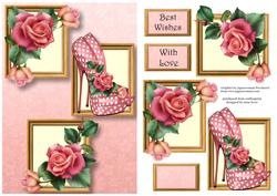 Spotty Shoes & Downton Roses Frame Trio