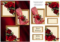 Spotty Shoes & Red Roses Frame Trio