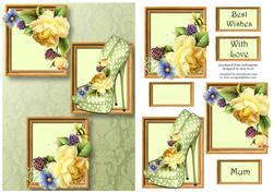 Spotty Shoes & Yellow Roses Frame Trio