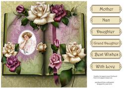 Book of Antique Roses 8x8 Quick Topper