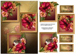 Gorgeous Hibiscus Frame Trio