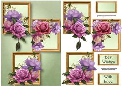 Beautiful Belle Roses Frame Trio