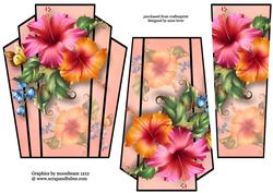 Hibiscus in Pink & Peach Art Deco Stacker Topper