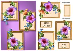 Purple Hibiscus Frame Trio
