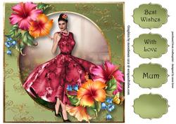 Fashionably Florale in Pink 8x8 Quick Topper