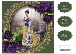 Victoriana in Purple & Gold 8x8 Quick Topper