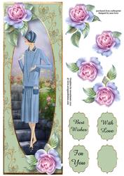 Fabulous Flapper & Pastel Roses Large Dl