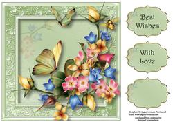 Summer Flowers 8x8 Quick Topper