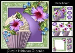 Purple Hibiscus Cupcake Mini Kit